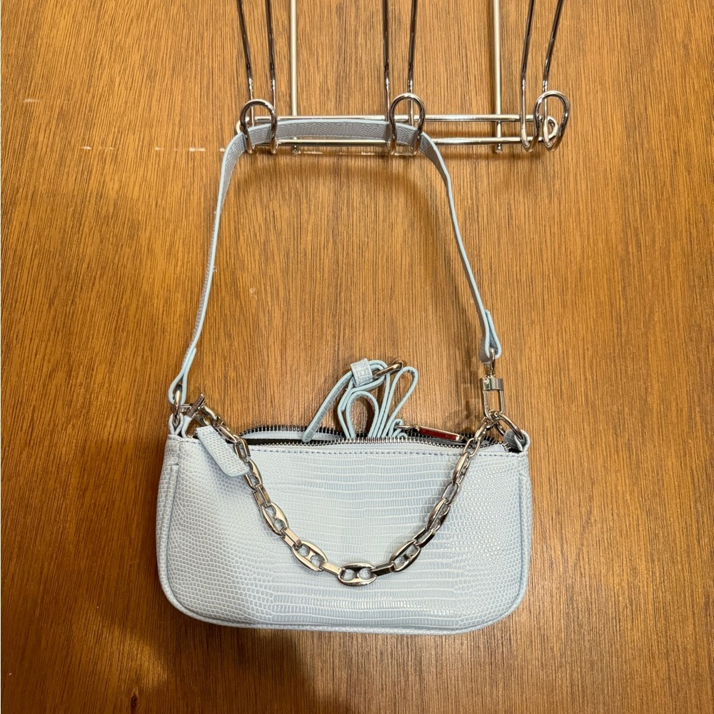 Baby blue shoulder/crossbody bag